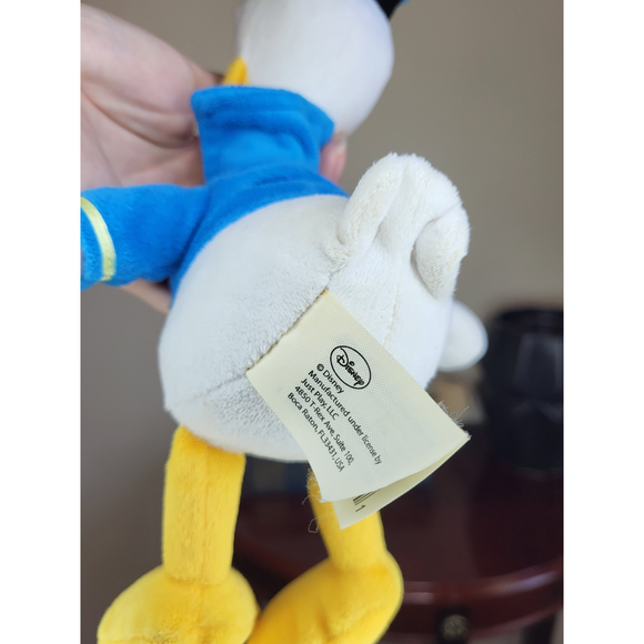 Disney Store Donald Duck 8" plush blue hat red bowtie angry face duck - Picture 5 of 7
